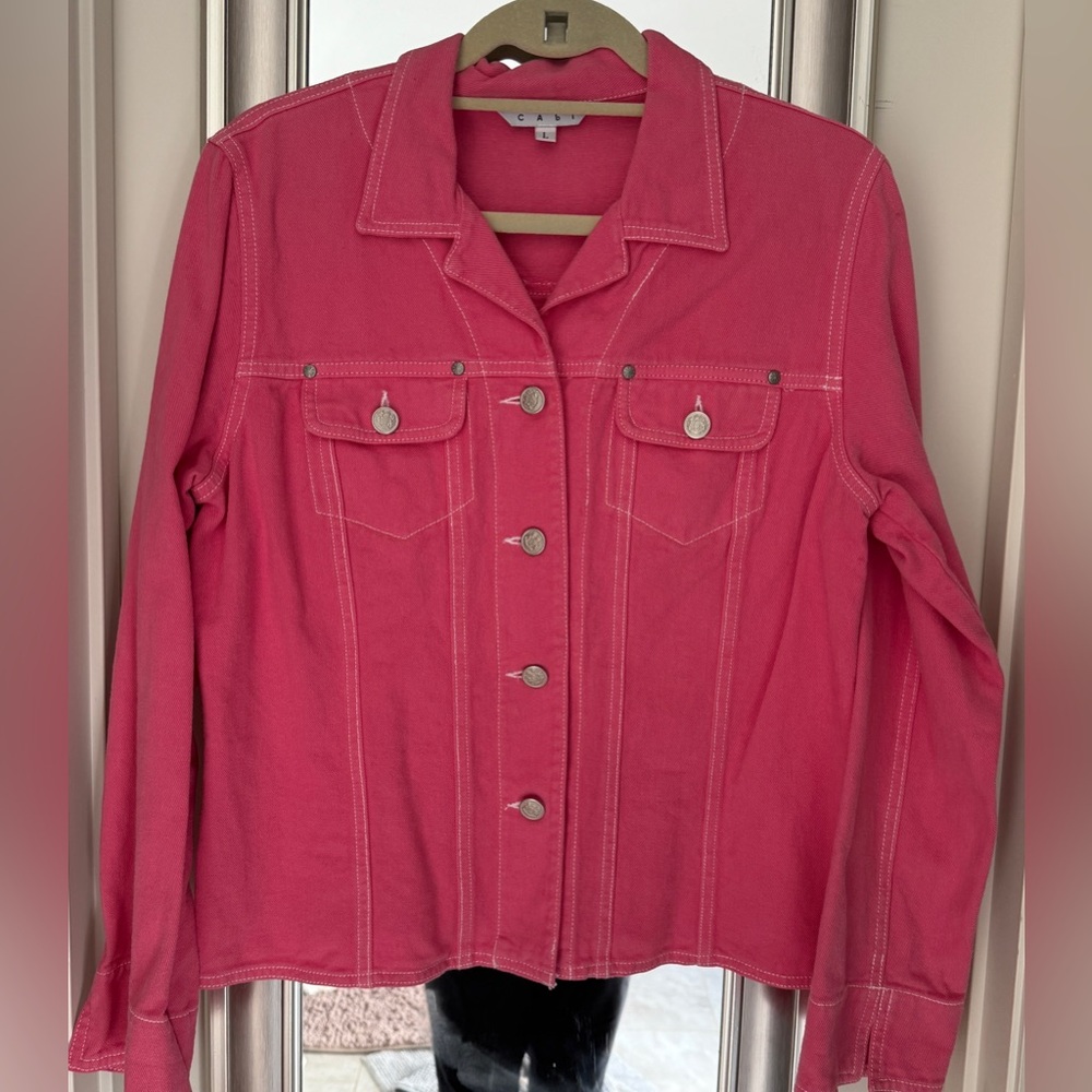 Women's Pink Denim Jacket